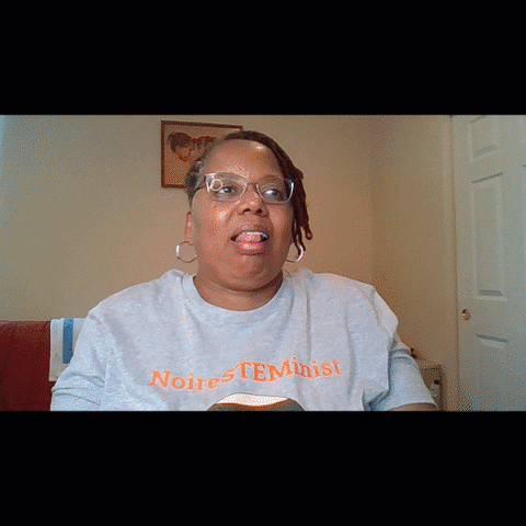 Woman Wearing Noire Feminist Shirt