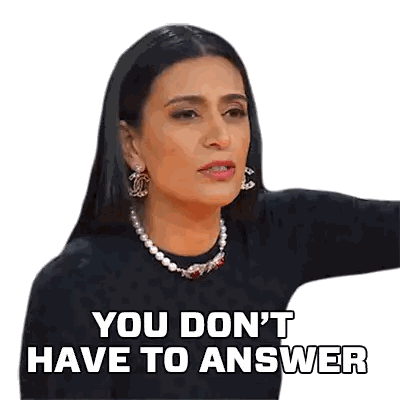 Woman Wearing Pearl Necklace and Earrings Saying You Don T Have To Answer