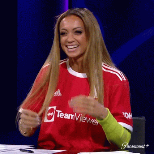 Woman Wearing Red Adidas TeamViewer Jersey