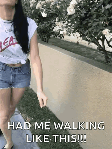Woman Wearing Shorts and Yeah T-Shirt