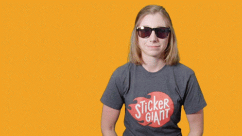 Woman Wearing Sunglasses Holding Cool Beans Can