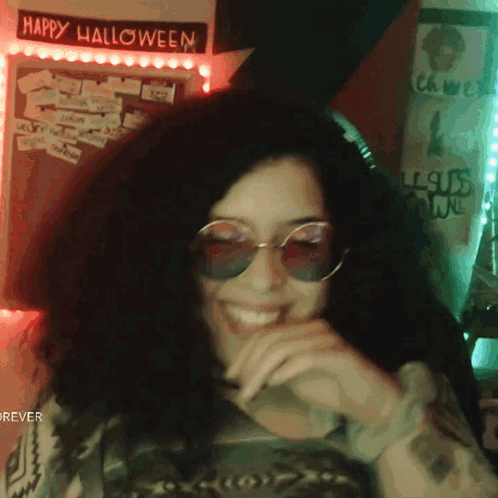 Woman Wearing Sunglasses Smiling