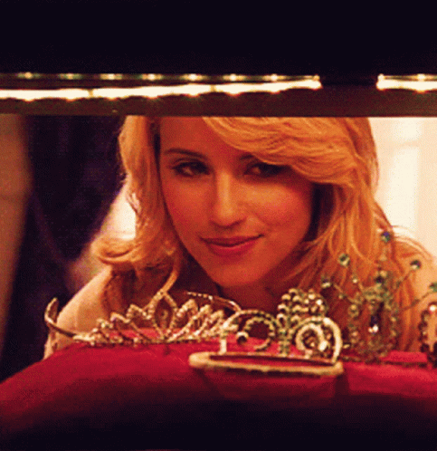 Woman Wearing Tiara With Letter S GIF