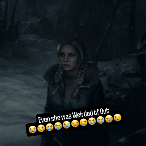 Woman Weirded TF Out GIF