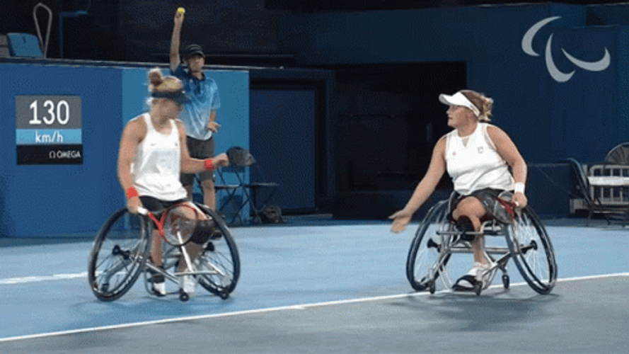 Woman Wheelchair Tennis Paralympic GIF