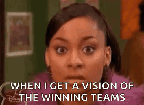 Woman When I Get Vision Of Winning Teams GIF