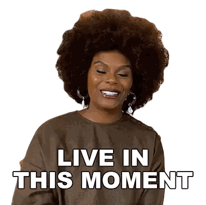 Woman With Afro Smiling Live In This Moment