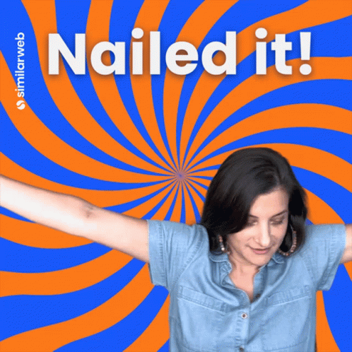 Woman With Arms Outstretched Nails It GIF
