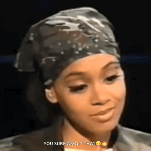 Woman With Bandana Saying You Sure About That GIF