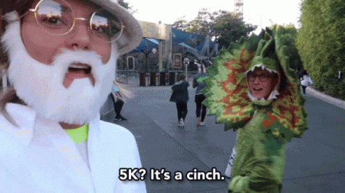 Woman With Beard and Glasses Says 5k