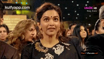 Woman With Bindi In Crowd GIF