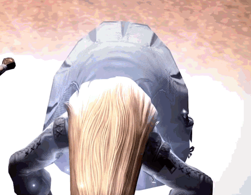 Woman With Blonde Hair and Sword