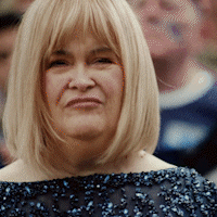 Woman With Blonde Hair in Blue Lace Dress