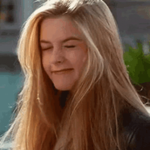 Woman with Blonde Hair Making Funny Face