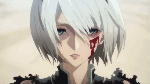 Woman With Blood on Face