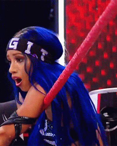 Woman with Blue Hair and G1 Headband