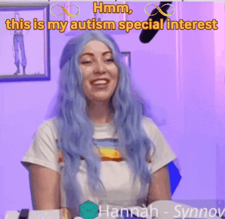 Woman With Blue Hair Says Hmm This Is My Autism Special Interest