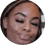 Woman with Braids and Closed Eyes