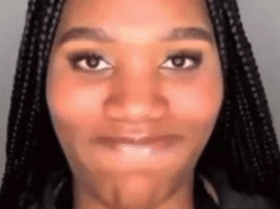 Woman With Braids Making Funny Face GIF