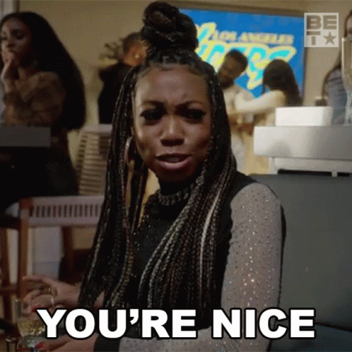 Woman with Braids Saying You Re Nice