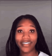 Woman with Braids Smiling