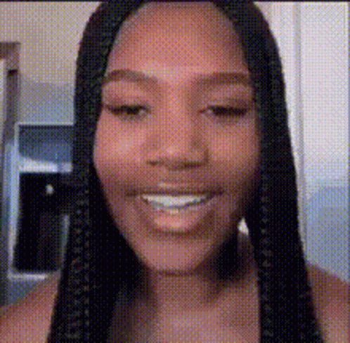 Woman with Braids Smiling
