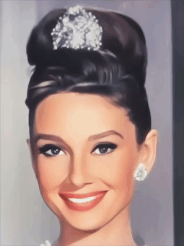 Woman With Bun and Diamond in Hair
