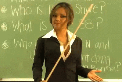 Woman With Cane, Blackboard Who Is T Shwe