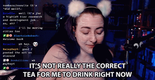 Woman With Cat Ear Headband Says Its Not The Correct Tea For Me