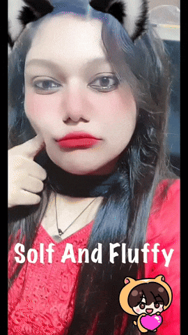 Woman With Cat Ears Saying Self And Fluffy GIF