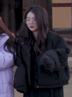 Woman With Choker Looking Up GIF