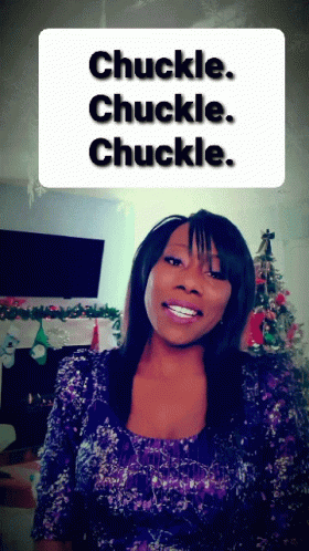 Woman With Chuckle Sign GIF