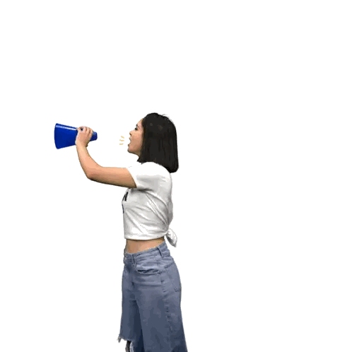 Woman with Climate Action Megaphone