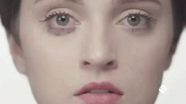 Woman with Closed Eyes and Lipstick