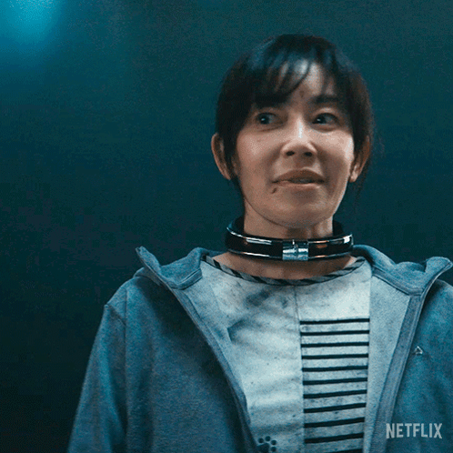 Woman With Collar Says Don't Worry I'm Okay GIF