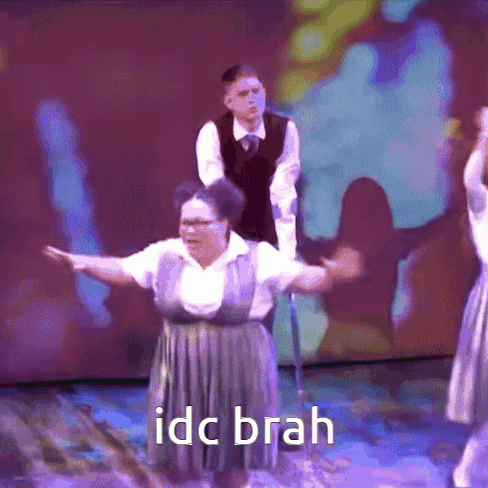 Woman With Crutches Dancing idc brah