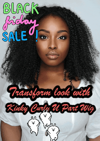 Woman With Curly Hair at Black Friday Sale