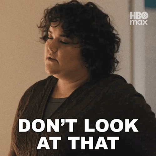 Woman With Curly Hair Don't Look At That GIF