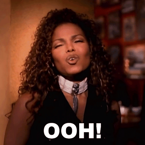 Woman With Curly Hair Making Funny Face Ooh GIF