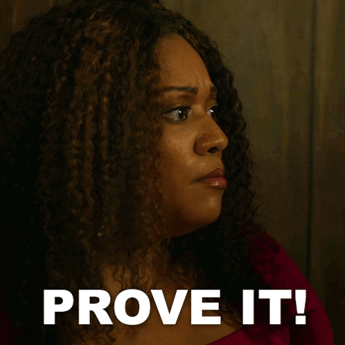 Woman with Curly Hair Prove It