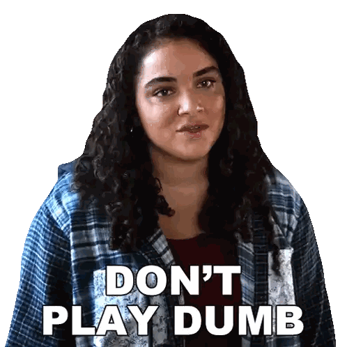 Woman With Curly Hair Saying Don't Play Dumb