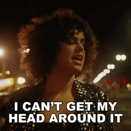 Woman With Curly Hair Saying I Can't Get My Head Around It GIF
