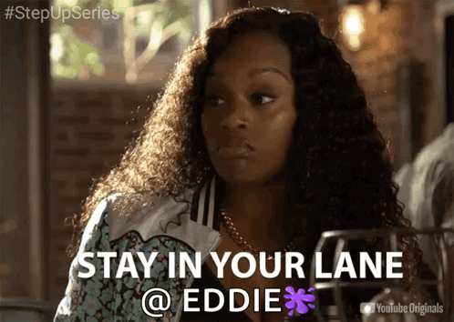 Woman With Curly Hair Says Stay In Your Lane