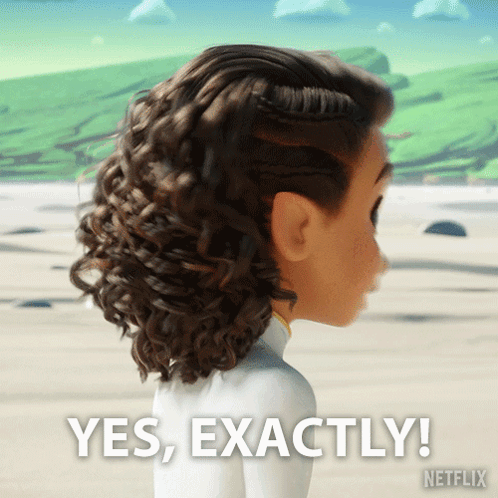 Woman With Curly Hair Says Yes Exactly Netflix GIF