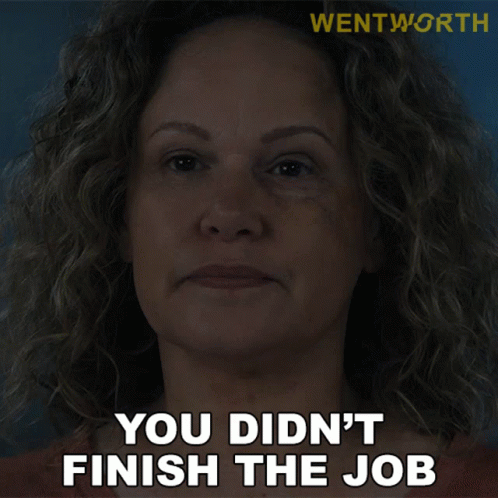 Woman With Curly Hair You Didn't Finish the Job