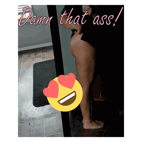 Woman with Damn That Ass Text