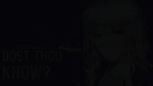 Woman with Dost Thou Know Behind Her