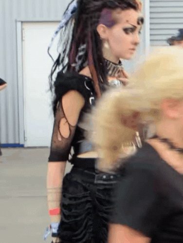 Woman with Dreadlocks and Choker