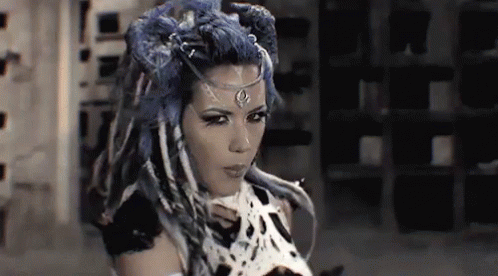 Woman with Dreadlocks and Crown