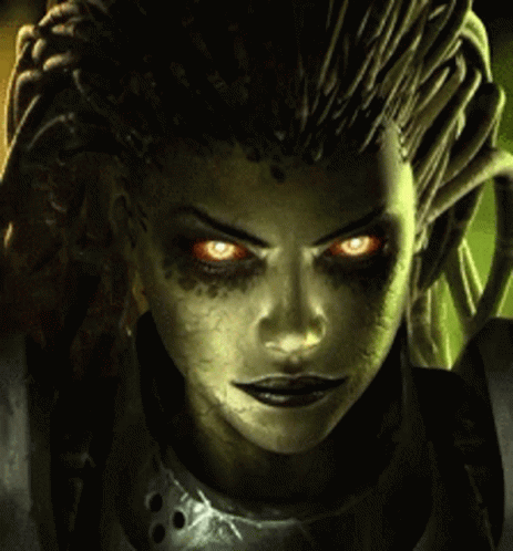 Woman with Dreadlocks and Orange Eyes